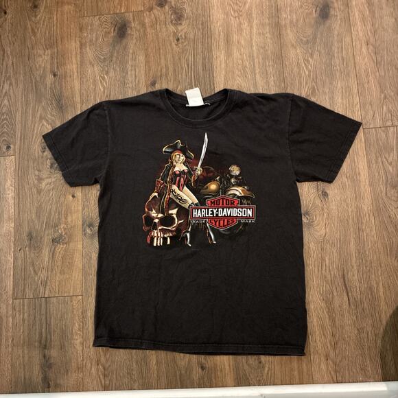 Z9836 Vintage Motorcycle Graphic T-Shirt Harley Davidson size L? - Picture 8 of 8